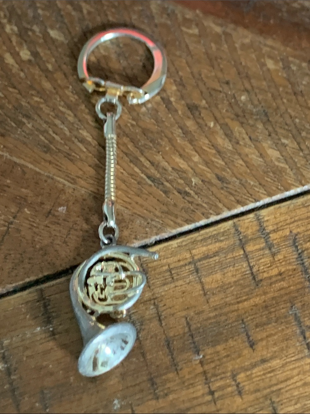 Vintage Gold French Horn Keychain - Women Accessories